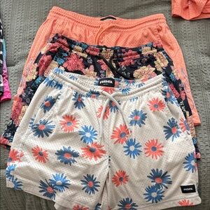RSQ Men’s Cream Mesh Shorts with Coral & Blue Floral Print (From Tilly’s)